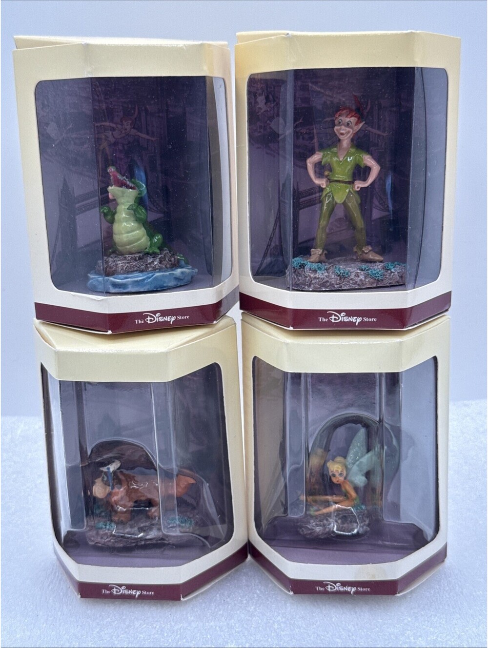 Disney Tiny Kingdom Peter Pan COMPLETE Set Mini Figurines Tinkerbell Nana Croc